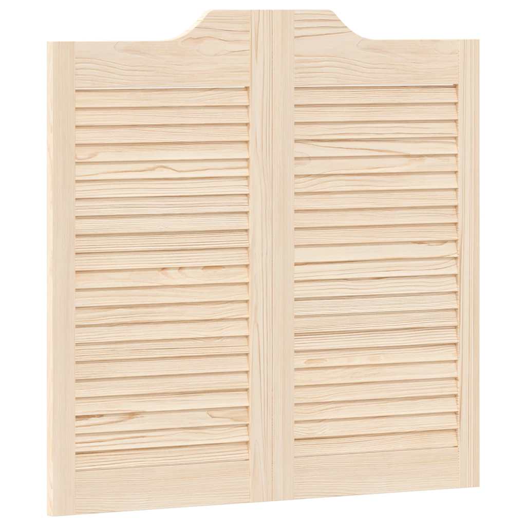 Porte a Battente 1-Paio Design a Lamelle 80x80 cm Legno di Pino