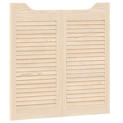 Porte a Battente 1-Paio Design a Lamelle 80x80 cm Legno di Pino