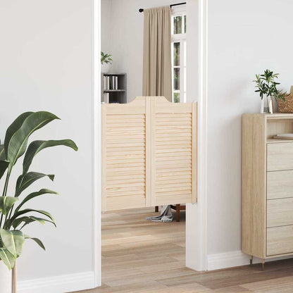 Porte a Battente 2-Paio Design a Lamelle 80x80 cm Legno di Pino