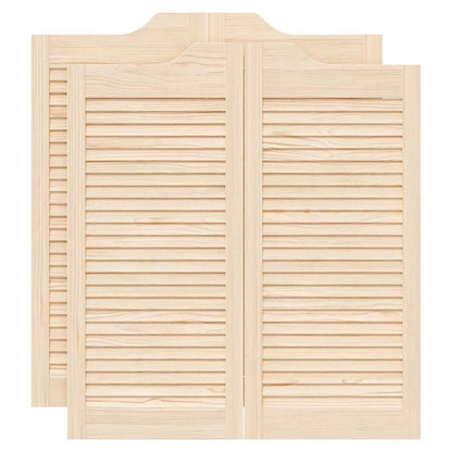 Porte a Battente 2-Paio Design a Lamelle 90x80 cm Legno di Pino