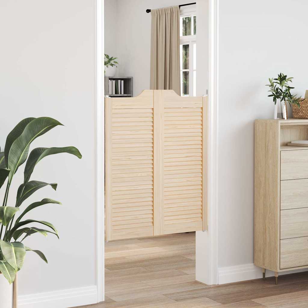 Porte a Battente 1-Paio Design a Lamelle 100x80cm Legno di Pino
