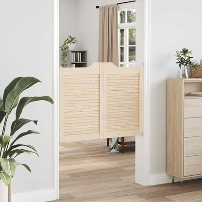 Porte a Battente 2-Paio Design a Lamelle 80x100cm Legno di Pino