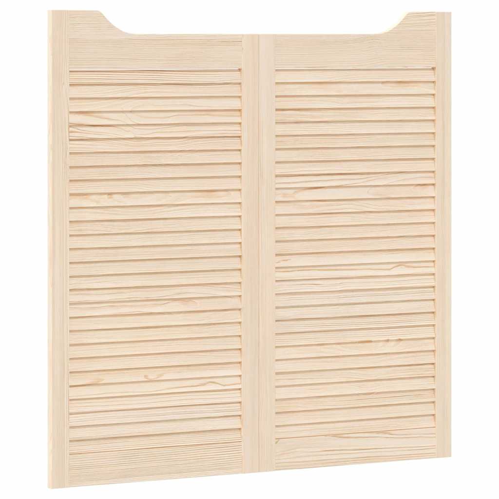 Porte a Battente 1-Paio Design Lamelle 100x100 cm Legno di Pino