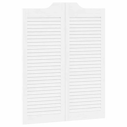 Porte a Battente 2-Paio Design a Lamelle Bianco 100x80 cm
