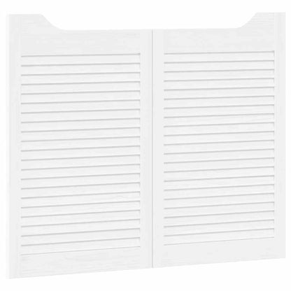 Porte a Battente 1-Paio Design a Lamelle Bianco 80x100 cm