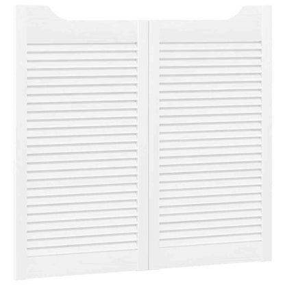 Porte a Battente 1-Paio Design a Lamelle Bianco 90x100 cm