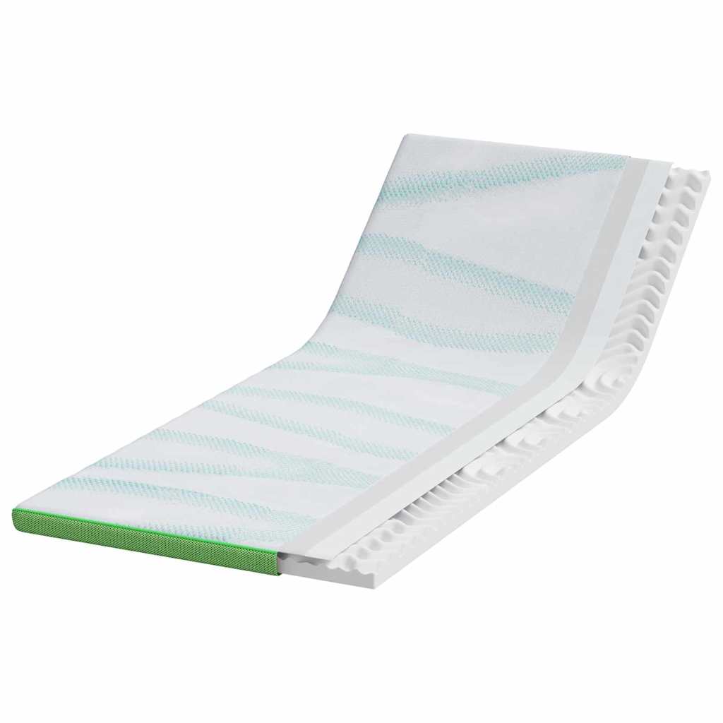Topper per materasso Bianco e Verde 70 x 200 cm