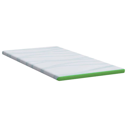 Topper per materasso Bianco e Verde 90 x 190 cm
