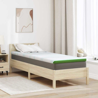 Topper per materasso Bianco e Verde 70 x 200 cm