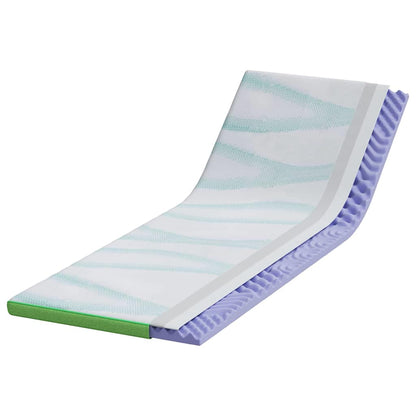 Topper per materasso Bianco e Verde 70 x 200 cm