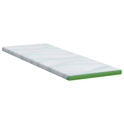 Topper per materasso Bianco e Verde 70 x 200 cm