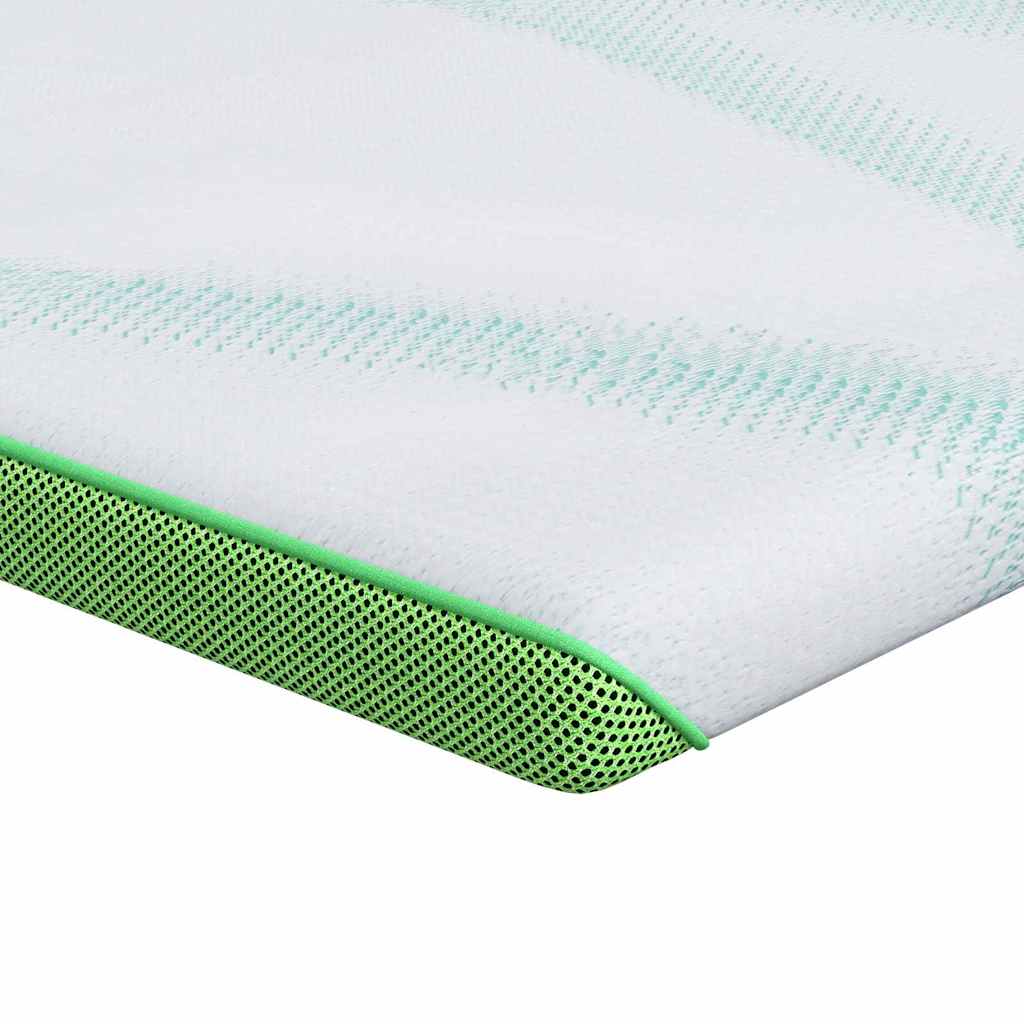 Topper per materasso Bianco e Verde 90 x 190 cm
