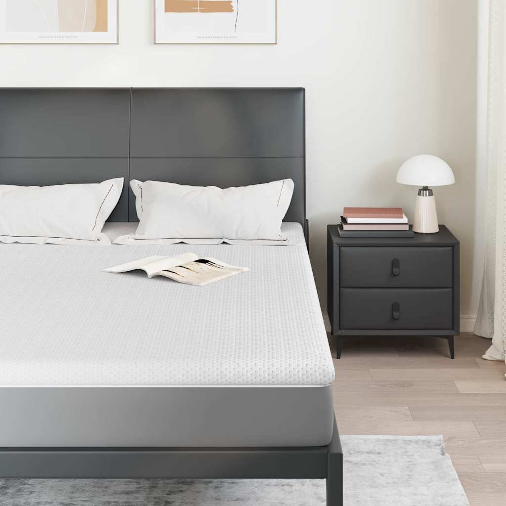 Topper per materasso Bianco 160 x 200 cm Tessuto Jacquard