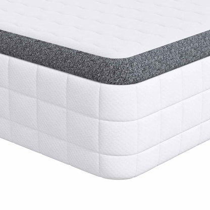 Materasso 2 pcs Bianco e Grigio 60 x 200 cm Molla Bonell