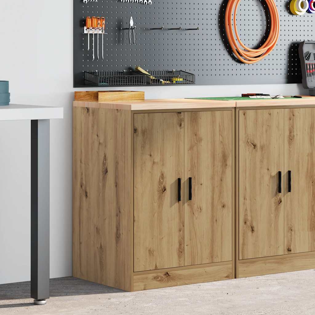 Armadietto per Garage in Rovere Artigianale 60x51x85 cm