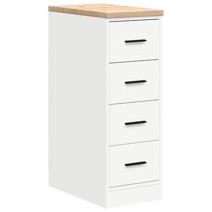 Armadietto da Garage Bianco 30x51x85 cm Legno Massello di Pino