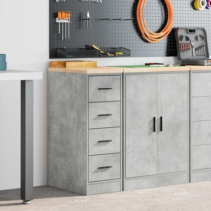 Armadietto da Garage Grigio cemento 30x51x85 cm