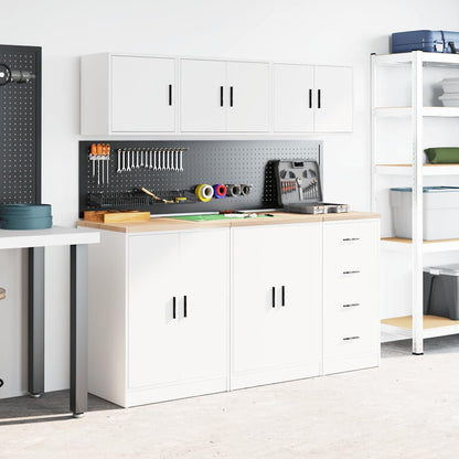 Pensile per Garage Bianco in Legno Multistrato