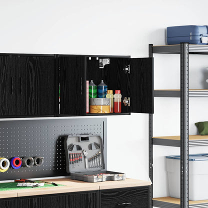 Pensile per Garage Nero in Legno Multistrato