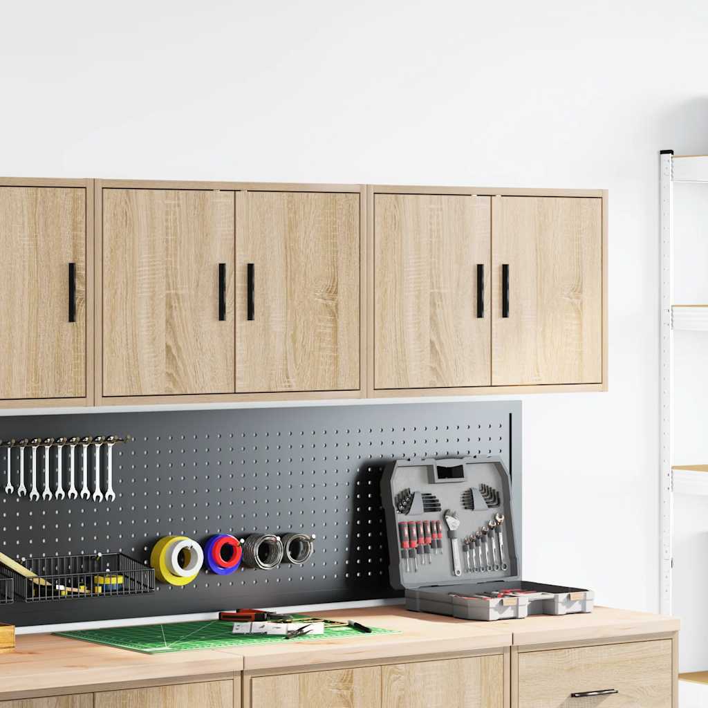 Pensili per Garage 2 pz Rovere Sonoma in Legno Multistrato