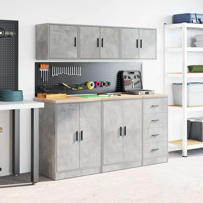 Pensile per Garage Grigio Cemento in Legno Multistrato