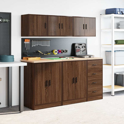 Pensile per Garage Rovere Marrone in Legno Multistrato