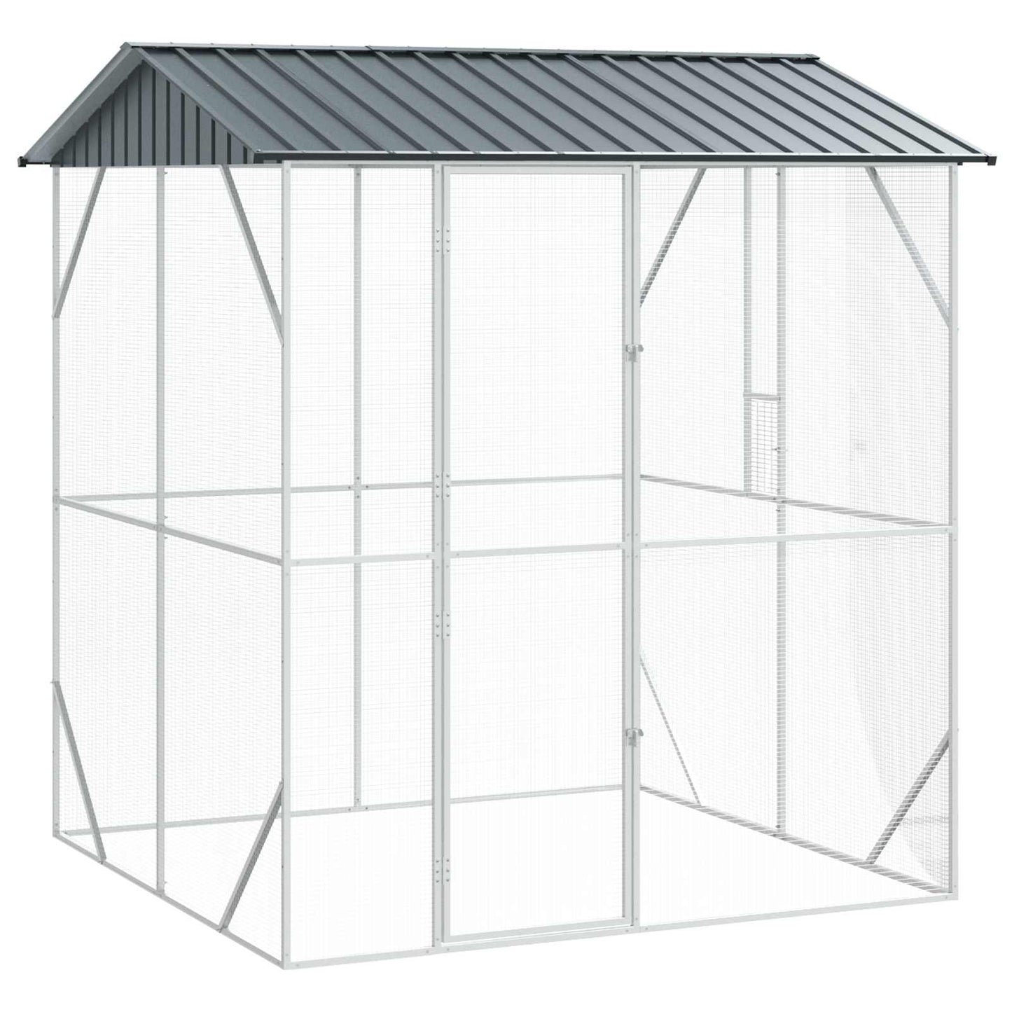Gabbia per uccelli Antracite 215 x 208 x 247 cm Acciaio zincato