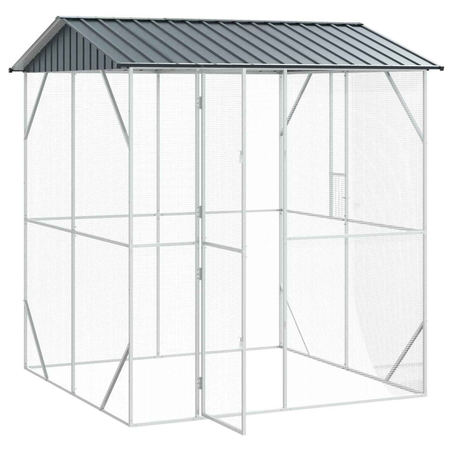 Gabbia per uccelli Antracite 215 x 208 x 247 cm Acciaio zincato