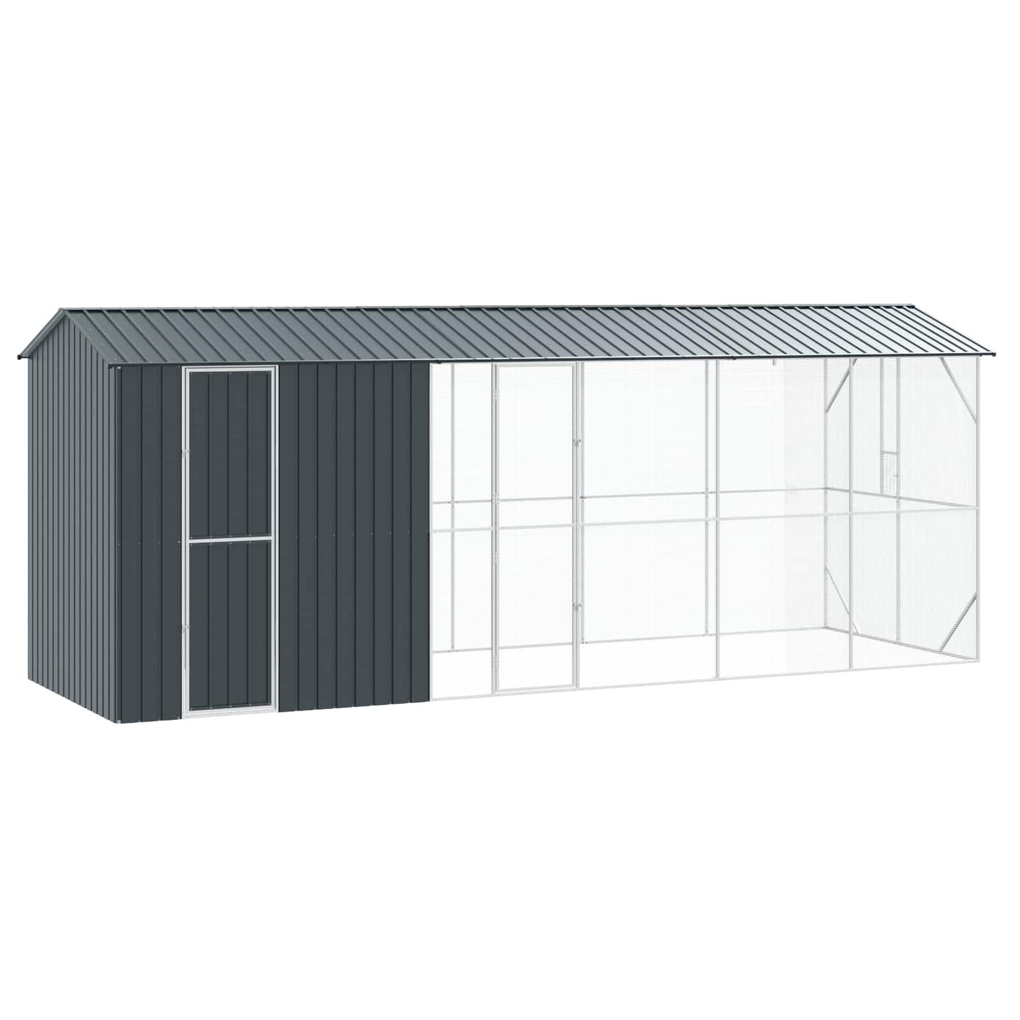Gabbia per uccelli Antracite 645 x 208 x 247 cm Acciaio zincato