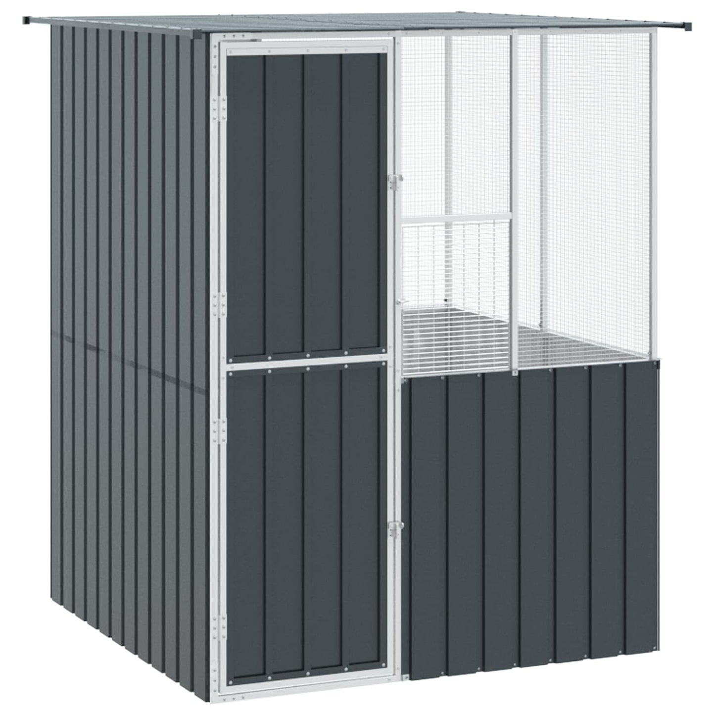 Gabbia per uccelli Antracite 165 x 165 x 200 cm Acciaio zincato