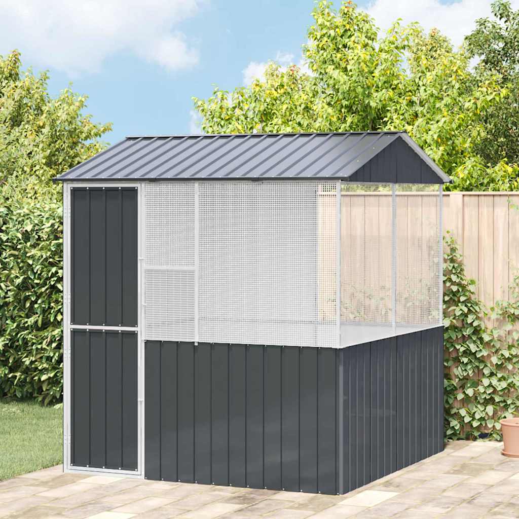 Gabbia per uccelli Antracite 215 x 209 x 230 cm Acciaio zincato