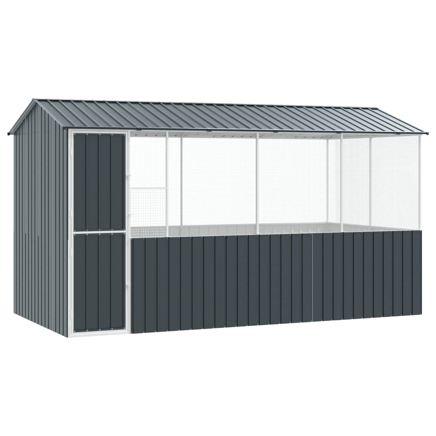 Gabbia per uccelli Antracite 410 x 210 x 230 cm Acciaio zincato