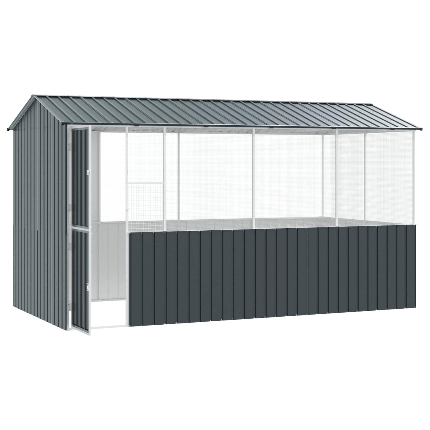 Gabbia per uccelli Antracite 410 x 210 x 230 cm Acciaio zincato