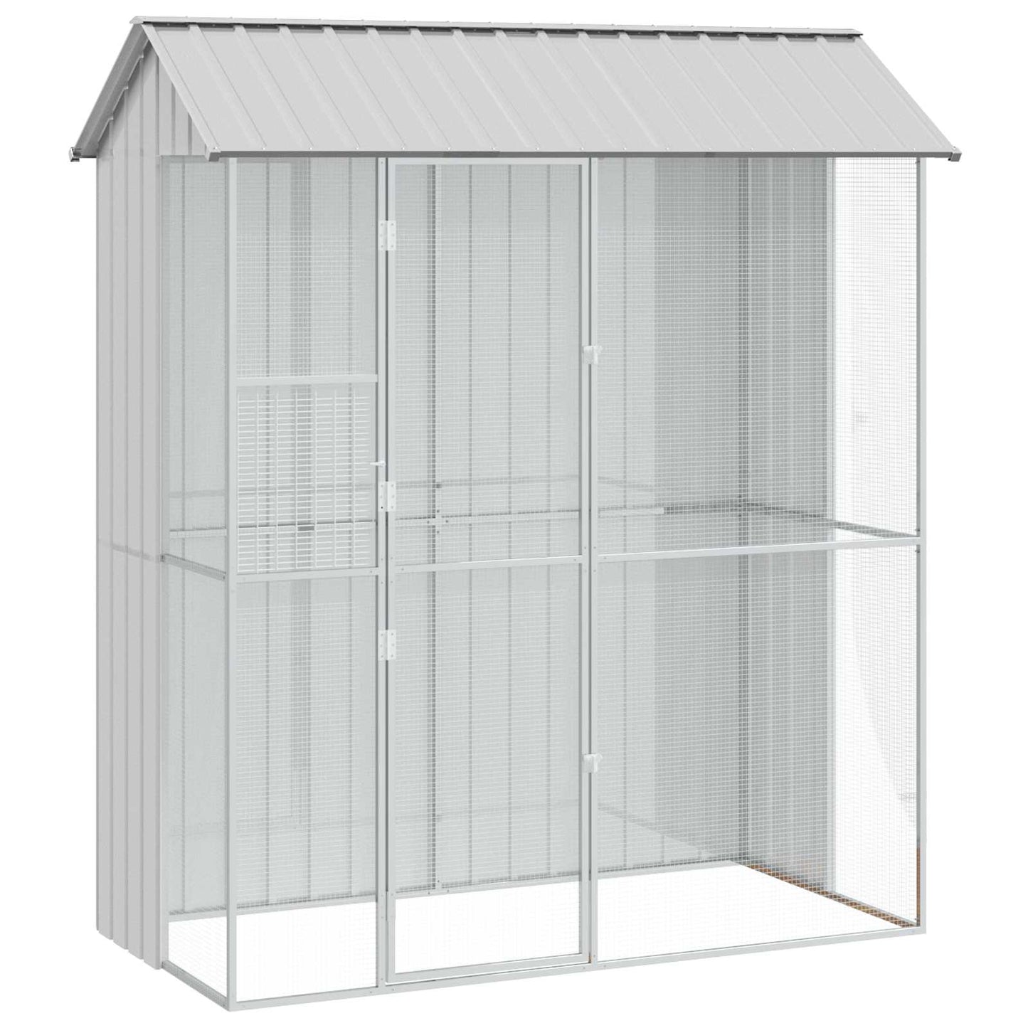 Gabbia per uccelli Grigio 215 x 110 x 247 cm Acciaio zincato