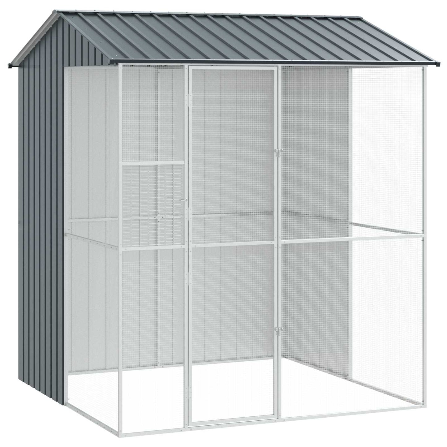 Gabbia per uccelli Antracite 215 x 210 x 247 cm Acciaio zincato
