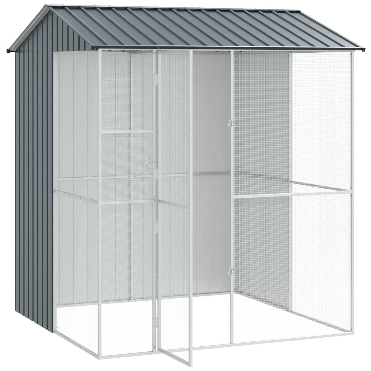 Gabbia per uccelli Antracite 215 x 210 x 247 cm Acciaio zincato