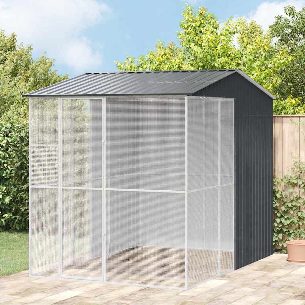 Gabbia per uccelli Antracite 215 x 310 x 247 cm Acciaio zincato