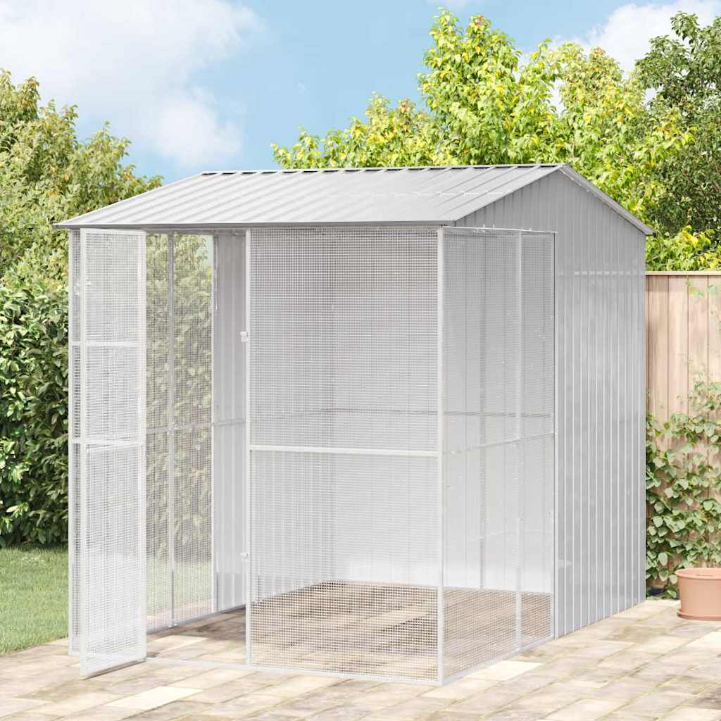 Gabbia per uccelli Grigio 215 x 310 x 247 cm Acciaio zincato