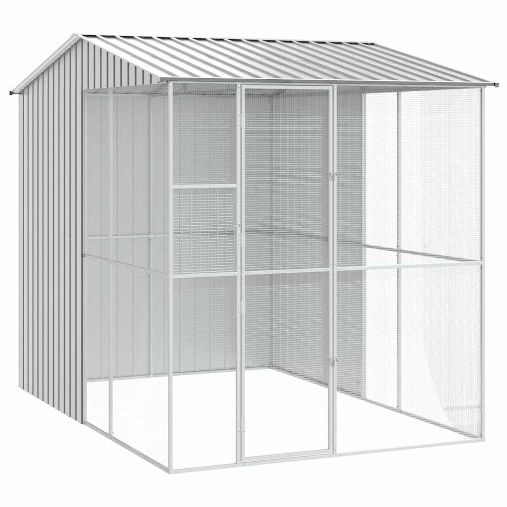 Gabbia per uccelli Grigio 215 x 310 x 247 cm Acciaio zincato