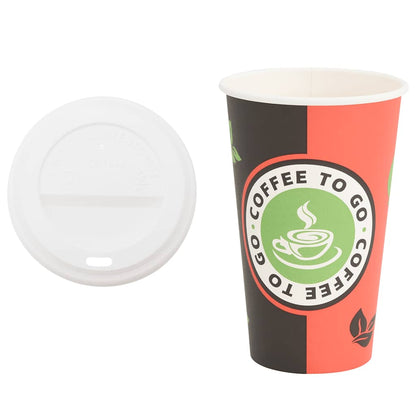 Tazze da CaffÃƒÂ¨ in Carta con Coperchi 1000 pz 16oz 400 ml
