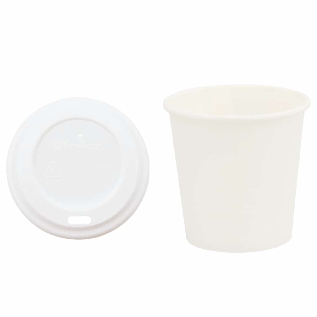 Tazze da CaffÃƒÂ¨ in Carta con Coperchi 1000 pz 4oz 100 ml
