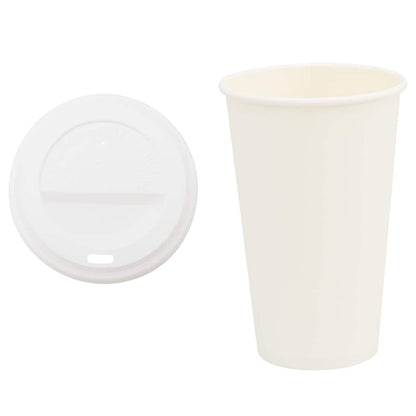 Tazze da CaffÃƒÂ¨ in Carta con Coperchi 1000 pz 16oz 400 ml