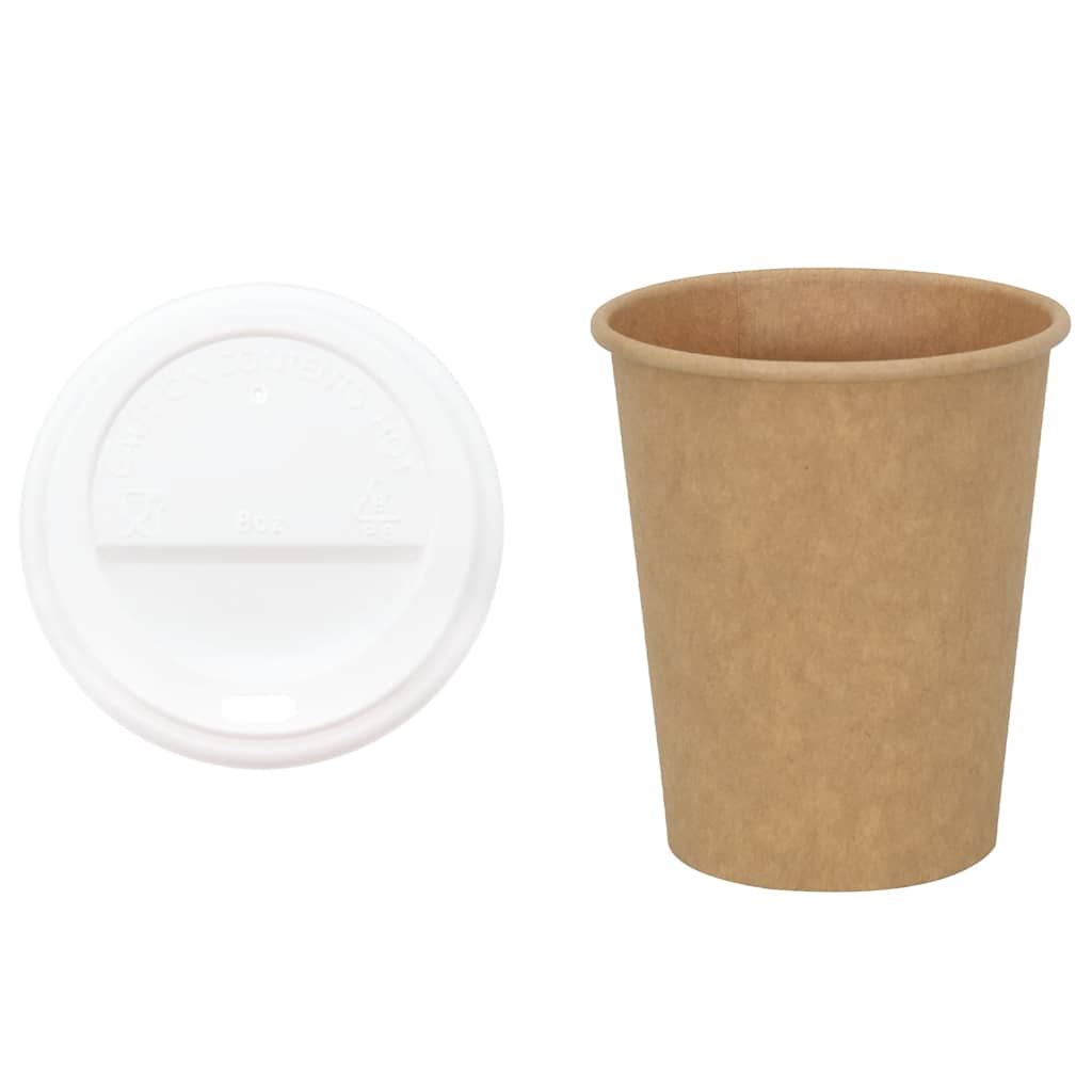 Tazze da CaffÃ¨ in Carta con Coperchi 1000 pz 8oz 200 ml