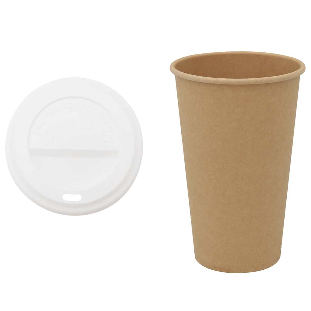 Tazze da CaffÃƒÂ¨ in Carta con Coperchi 1000 pz 16oz 400 ml