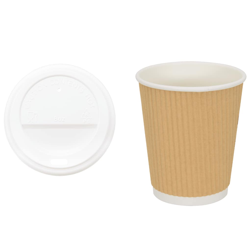 Tazze da CaffÃ¨ in Carta con Coperchi 1000 pz 8oz 200 ml