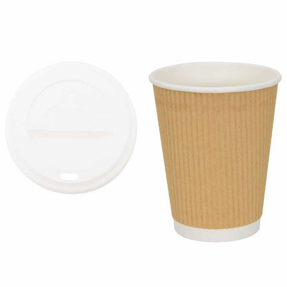 Tazze da CaffÃƒÂ¨ in Carta con Coperchi 1000 pz 12oz 300 ml