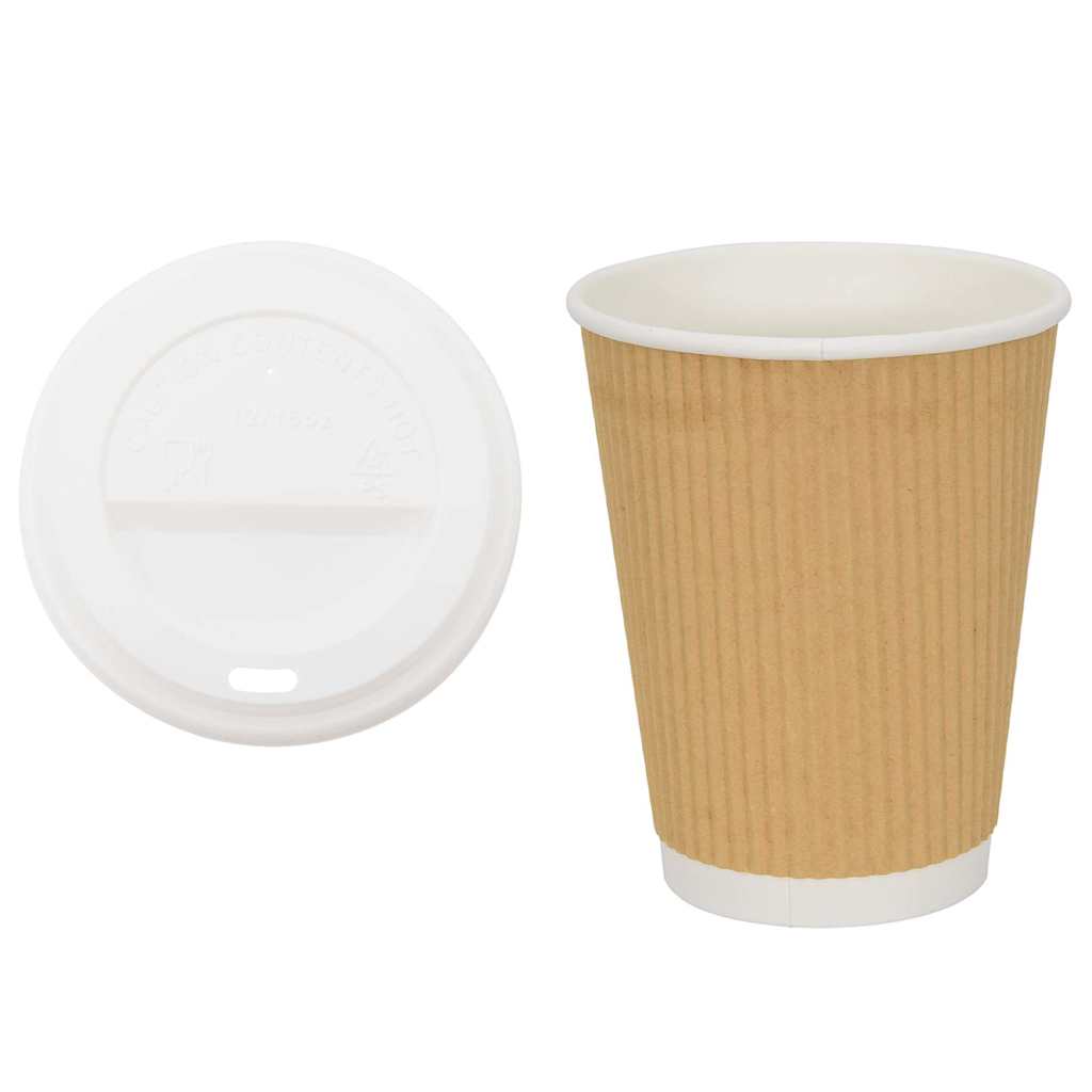 Tazze da CaffÃƒÂ¨ in Carta con Coperchi 1000 pz 16oz 400 ml