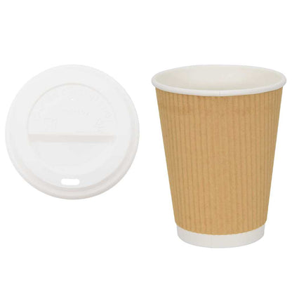 Tazze da CaffÃƒÂ¨ in Carta con Coperchi 1000 pz 16oz 400 ml