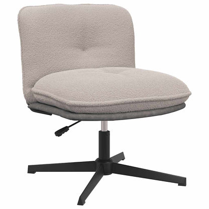 Sedia Ufficio Girevole Riccio Grigio Chiaro Effetto Lana
