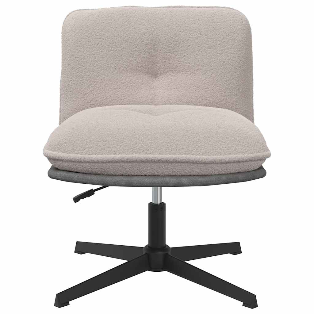 Sedia Ufficio Girevole Riccio Grigio Chiaro Effetto Lana